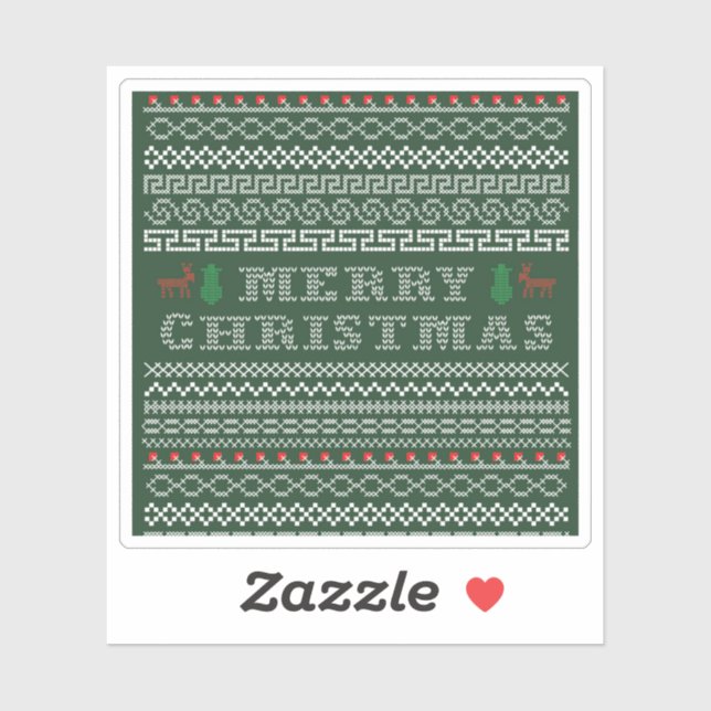 Sticker Joyeuse frontière de Noël (Feuille)