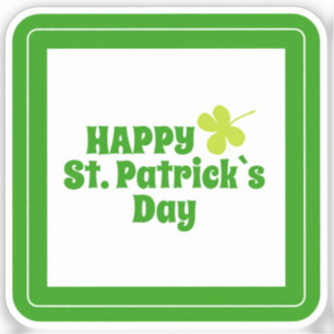 Sticker Joyeuse Saint Patrick`s day Green Lucky Shamrock