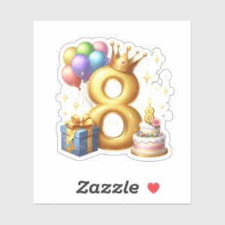Sticker Joyeux 8e Anniversaire