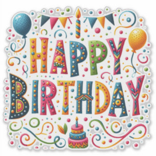 Sticker Joyeux Anniversaire