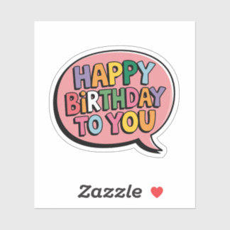 Sticker Joyeux Anniversaire Bulle
