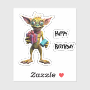 Sticker Joyeux anniversaire Gremlin