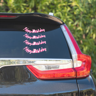 Sticker Joyeux anniversaire Hot Pink mignon Fille Party 20