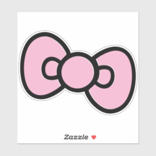 Sticker Joyeux Anniversaire Ruban Rose Mignon Fantaisiste
