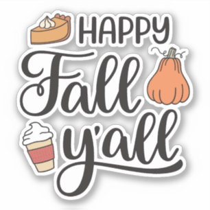 Sticker Joyeux automne Y'all