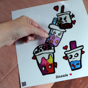 Sticker Joyeux Boba Tea Bubble Teas Bobas Kawaii