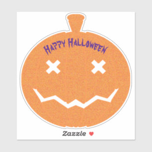 Sticker Joyeux Citrouille de Parties scintillant Halloween