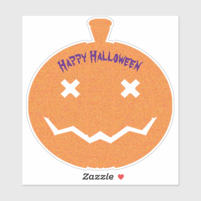 Sticker Joyeux Citrouille de Parties scintillant Halloween (Feuille)