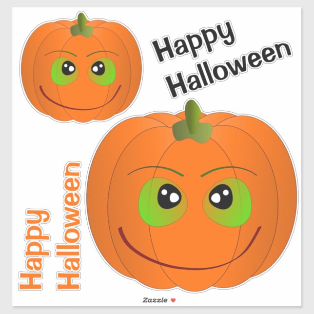 Sticker Joyeux Citrouilles d'Halloween (Feuille)