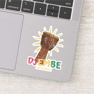 Sticker Joyeux Djembe comme un patron African Drum