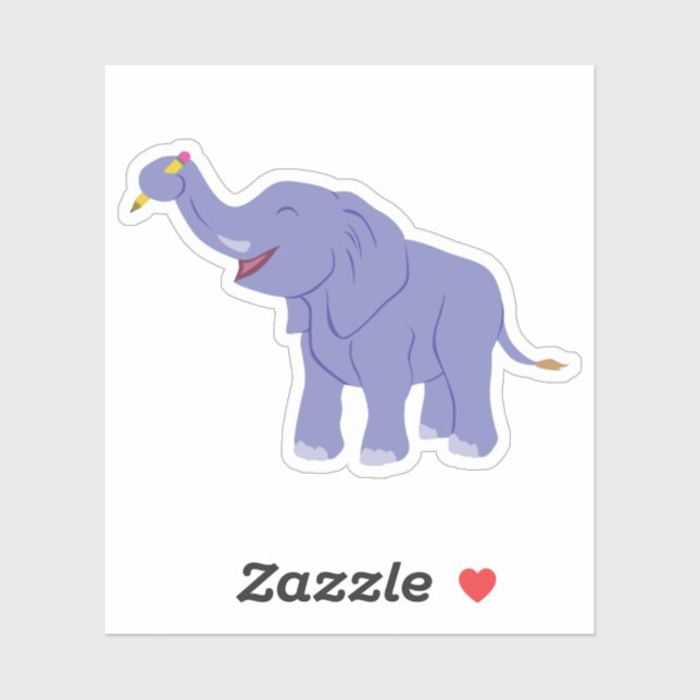 Sticker Joyeux éléphant (Feuille)