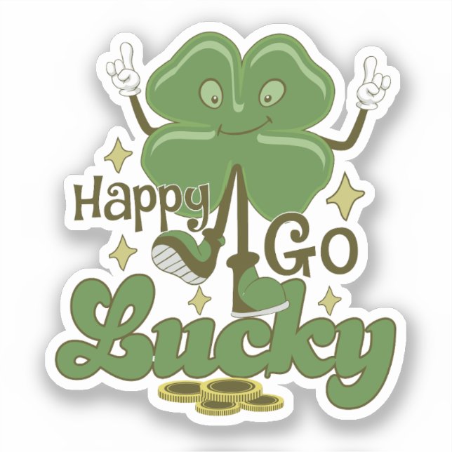 Sticker Joyeux Go Lucky St. Patrick's Day (Recto)
