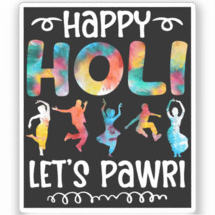 Sticker Joyeux Holi Faisons de Pawri Hindu Holi Festival C