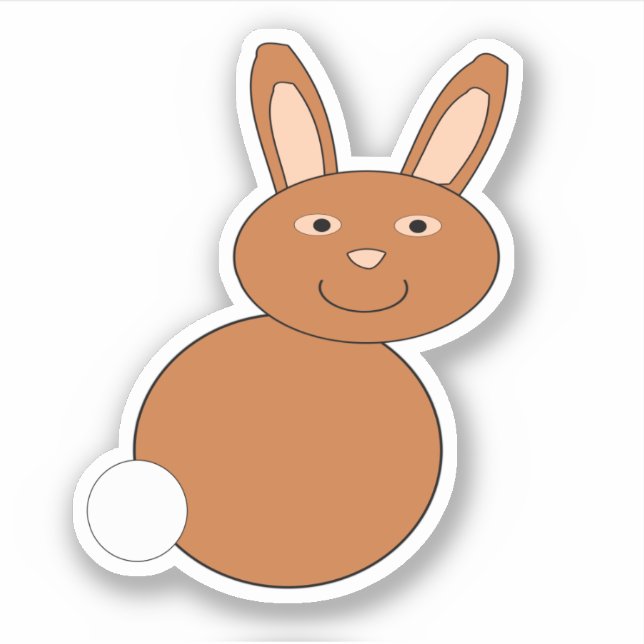 Sticker Joyeux lapin de Pâques en forme (Devant)