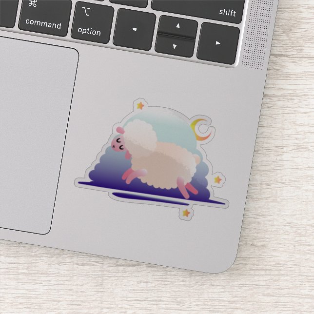 Sticker Joyeux mouton de lune (Détail)