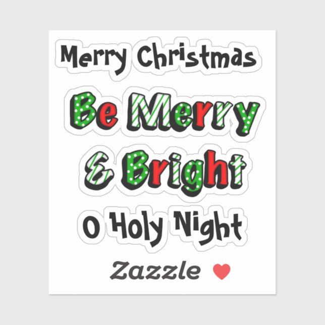 Sticker Joyeux Noël (Feuille)