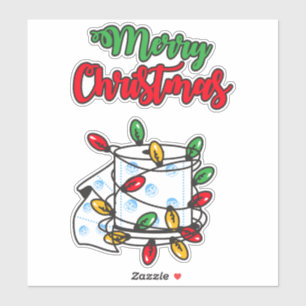 Sticker Joyeux Noël 2020 - Toilet Paper Edition