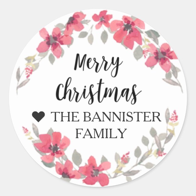 Sticker Joyeux Noël - Berry Red xmas (Devant)