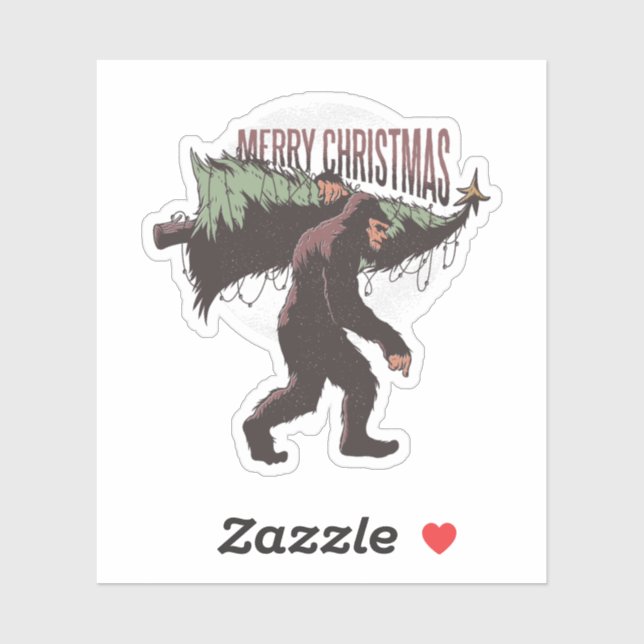 Sticker Joyeux Noël Bigfoot (Feuille)