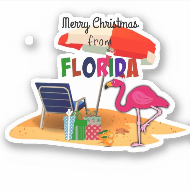 Sticker Joyeux Noël de Floride (Devant)