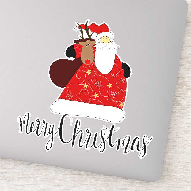 Sticker Joyeux Noël du Père Noël (Détail)
