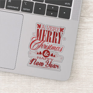 Sticker Joyeux Noël Joyeux Bonne Année