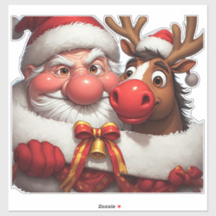 Sticker 🎅 Joyeux Père Noël de dessin animé et réjouissanc