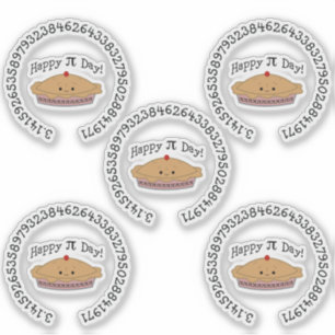 Sticker Joyeux Pi Day Pie