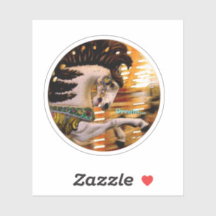 Sticker Joyeux rêveurs vont cheval de rond