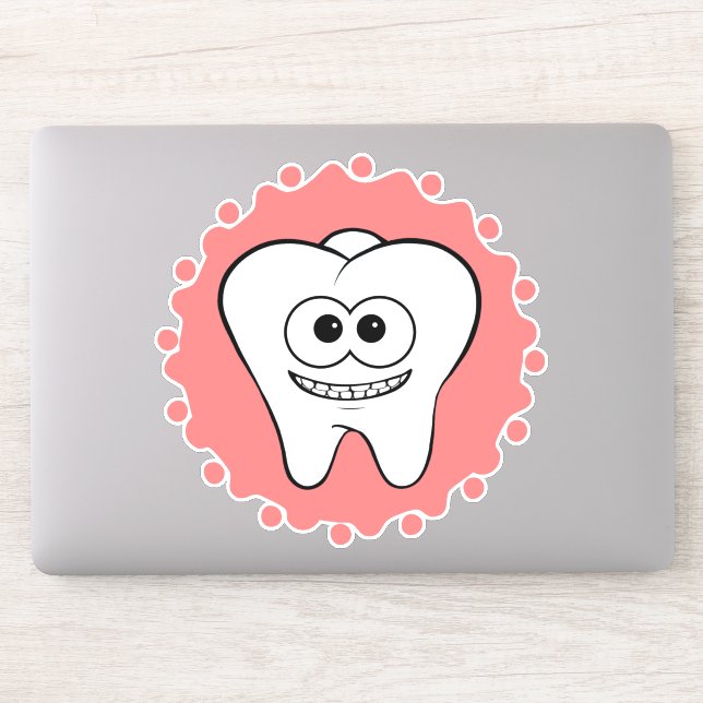 Sticker Joyeux rose dent (Ordinateur)