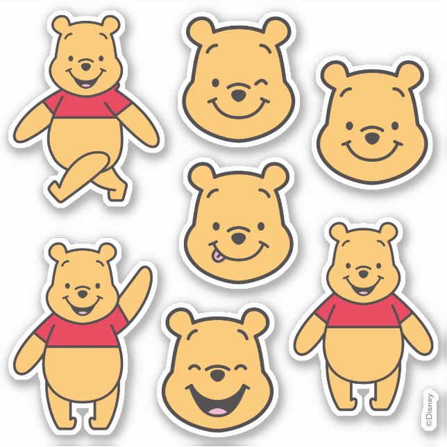 Sticker Joyeux sourire Winnie l'Ooh (Devant)
