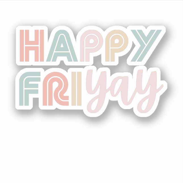 Sticker Joyeux Vendredi Maître Vendredi Lovers Cadeau pour (Devant)