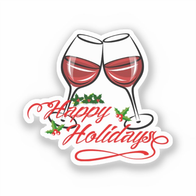 Sticker Joyeux Vin de Vacances (Recto)