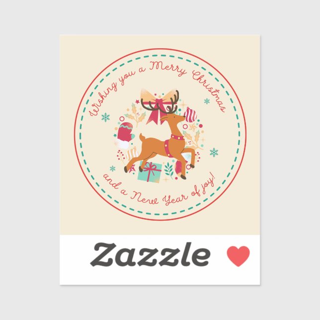 Sticker Joyeux voeux de Noël (Feuille)