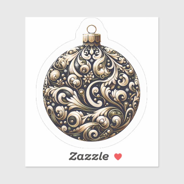 Sticker Joyful Christmas Ornament (Feuille)
