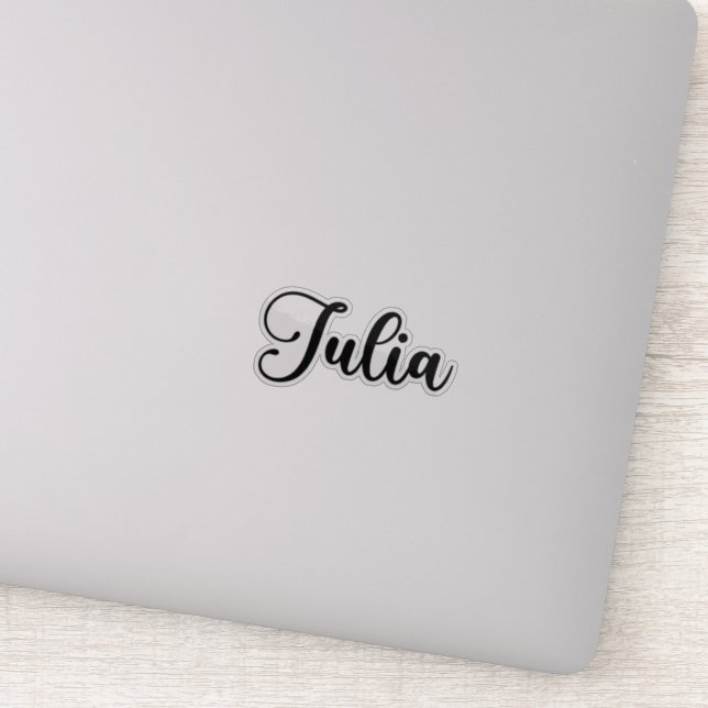 Sticker Julia Nom - Calligraphie manuscrite (Détail)