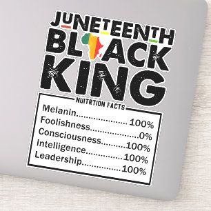 Sticker Junetten Black King Faits nutritionnels Melanin