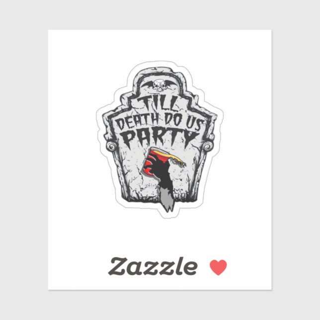 Sticker Jusqu'À La Mort Fêtons-Nous Classique Pour Hallowe (Feuille)