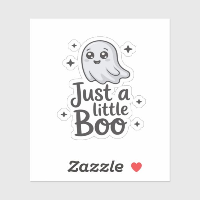 Sticker Just Little Boo Funny Design (Feuille)