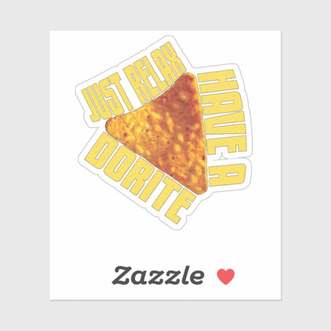 Sticker Juste Détendez-Vous Avoir Une Dorite (Feuille)