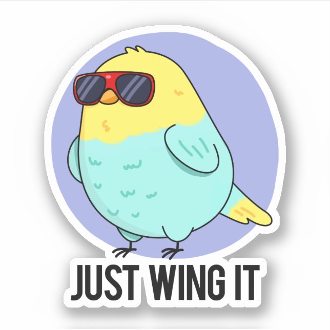 Sticker Juste L'Aile C'Amusant Jeux D'Oiseaux (Devant)