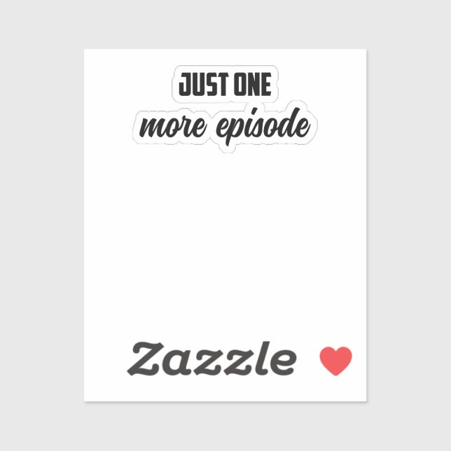 Sticker Juste un épisode de plus : Véritable Crime Binge W (Feuille)