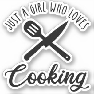 Sticker Juste une fille qui aime la Cuisine
