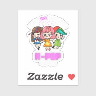 Sticker Juste Une Fille Qui Aime Le Cadeau K-Pop Pour Les 