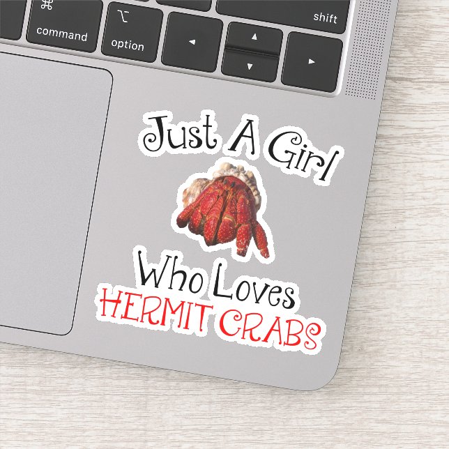 Sticker Juste Une Fille Qui Aime Les Crabes Hermites (Détail)