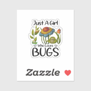 Sticker Juste une fille qui aime les insectes