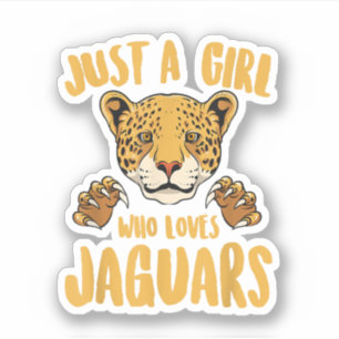 Sticker Juste une fille qui aime les jaguars drôle femmes 