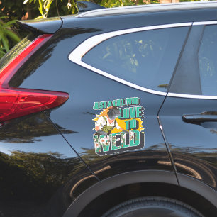 Sticker Juste une fille qui aime souder un cadeau pour sou