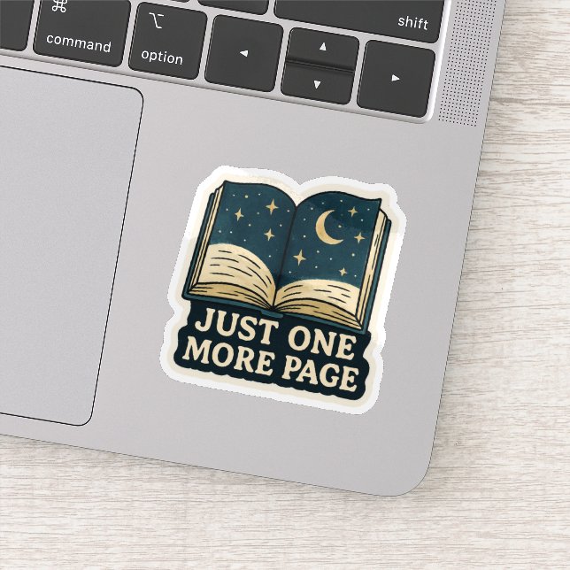 Sticker Juste Une Page De Plus, Livre Céleste (Détail)