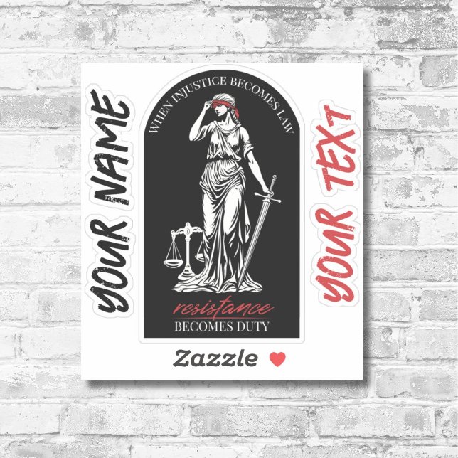 Sticker Justice-Dame personnalisée (Créateur téléchargé)